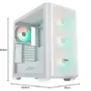 ABYSM Danube KAMP BX300 Caixa Full Tower ATX Branco Glass Temperado