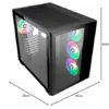 ABYSM DANUBE SAVA 285 BX203 Caixa ATX Preto Tempered Glass ARGB