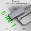 Belkin Adaptador HUB USB C 6 em 1 HDMI Ethernet USB-A USB-C SD 1 portas