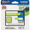 Brother TZ-EMQG35 Fita Laminada 5m Branca sobre Verde Lima
