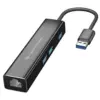 Conceptronic DONN07BA Hub USB 3.0 Gigabit Ethernet Preto