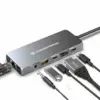 Conceptronic DONN22G Docking Station USB-C USB4 Compatibilidade 6 em 1 Cinzento