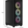 Corsair 2000d Airflow Small Form Factor Preto Refrigeração Extrema, Ranhura Tripla