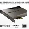 Creative Sound Blaster AE-7 Placa de Som PCI-E Áudio 5.1 canais, DTS Dolby Digital