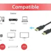 Equip Cabo DisplayPort 3m Linha Reta