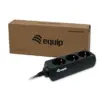 Equip Power Strip IEC Conector com 3 Tomadas Schuko C13 Preto