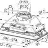 Franke FBI 705 BK 115W Exaustor Embutido Preto Recirculante