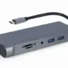 Gembird A-COMBO7-01 Hub USB-C HDMI VGA USB-A 3 portas