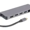 Gembird HUB USB-C 5-in-1 Multiport com Ethernet 4K USB Power Delivery
