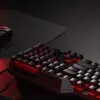 HP OMEN Keyboard 1100 Teclado Mecânico Iluminação LED com fios Vermelho