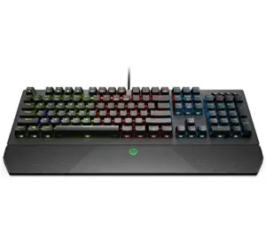 HP Pavilion Gaming Keyboard 800 Teclado Mecânico Iluminação LED com Fios Preto