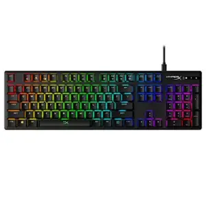 HyperX Alloy Origins Mecânico RGB com fio US Red Switches Preto