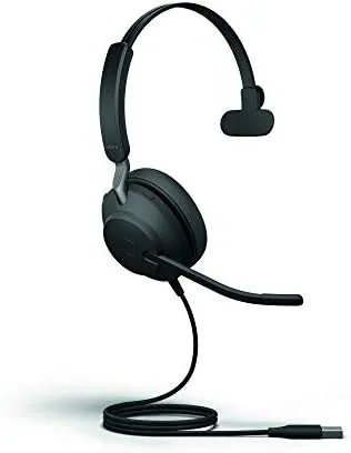 Jabra Evolve2 40 auscultador com microfone preto