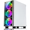 Kolink Observatory RGB White Midi-Tower com vidro temperado