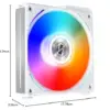 Lian Li ventoinha para PC 120mm branco UNI AL120 RGB PWM