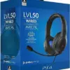 PDP LVL50 Auscultadores Com Fio PS4 Preto