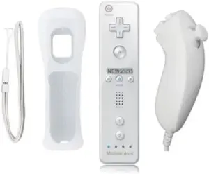 Satkit M010102 Controle Wii Remote com Wiimotionplus Branco Compatível Wii