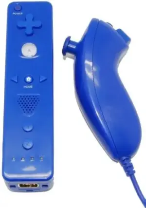 Satkit Pack Comando Wii Motion Plus + Nunchuck Azul Wii