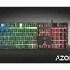 Trust GXT 838 Azor Teclado Membrana RGB com Fio Preto