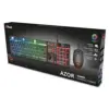 Trust GXT 838 Azor Teclado Membrana RGB com Fio Preto