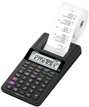 Casio HR8RCEBK Calculadora de Secretaria 10cm Impressão Retroativa