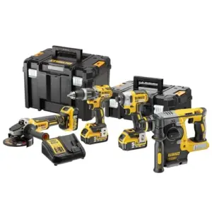 DeWALT Kit de Ferramentas XR 18V com 4 Itens, Baterias e Acessórios