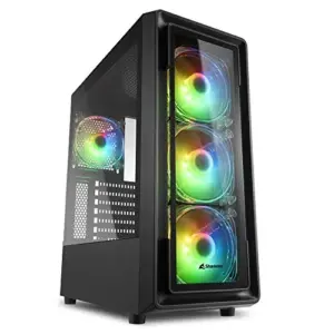 Sharkoon TK4 RGB Caixa de PC Midi Tower Preto com Ventoinhas LED RGB 120mm