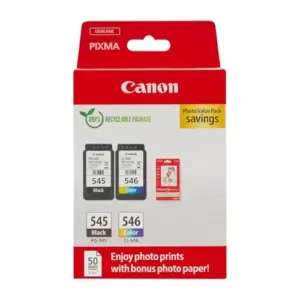 Canon PG-545XL CL-546XL Tinteiro Capacidade 50 folhas Fotográfico