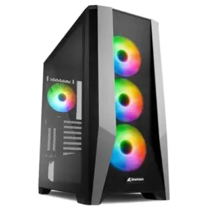 Sharkoon TG7M RGB Vidro Temperado PC Grande Espaço Preta