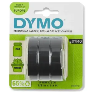 Dymo Fita de Estampagem 3m Preto Textura 3 Unidades