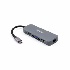 Nilox NXDSUSBC03 Docking Station USB-C HDMI VGA RJ45 Cinza