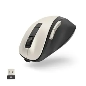 Hama MW-500 V2 Mouse Óptico 1600 dpi Wireless Creme