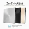 Asus ZenDrive U9M DVD+/-RW Externo Slim Silver