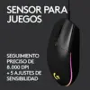 Logitech G203 Lightsync 8000 DPI USB Preto RGB