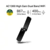TP-Link AC1300 Wireless Dual Band Adaptador USB 3.0 Preto