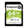 Kingston SDS2/64GB 64GB Cartão de Memória SD Canvas Select Plus UHS-I U3