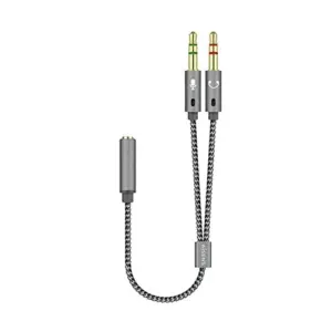 Aisens Cabo Adaptador Áudio Jack 3,5mm 25cm Cinza