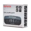 Aiwa CR-15 Despertador Rádio Preto Compacto Alto Falante LED