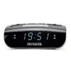 Aiwa CR-15 Despertador Rádio Preto Compacto Alto Falante LED