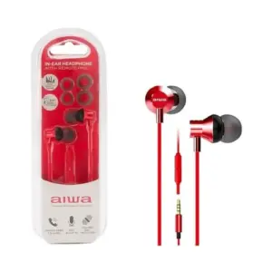 Aiwa ESTM-50 Auriculares com Microfone Vermelho