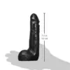 All Black Dildo Realista Preto 20cm