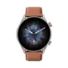 Amazfit GTR 3 Pro Smartwatch Bluetooth Music Brown Leather