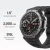 Amazfit T-Rex 3 Onix Durável ecrã AMOLED 2.000 nits