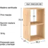Astigarraga Estante de Madeira Pinho 70x36x33cm Modular