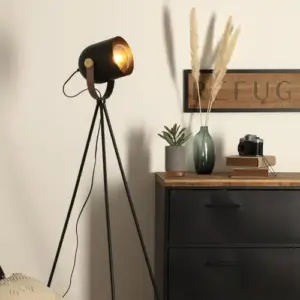 Atmosphera Action E27 Candeeiro de Mesa Preto 136cm