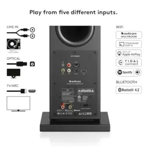 Audio Pro A38 3x Bluetooth WiFi Preto