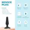 B-Vibe Plug Vibratório Controle Remoto Preto