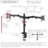 Barkan M142 Suporte Duplo para Monitor 13-32 Polegadas