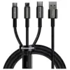 Baseus Cabo USB Tungsten 3 em 1 1.5m Preto