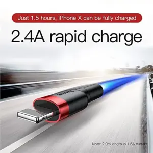 Baseus CALKLF-B09 Cabo cafule USB to lightning 1m Vermelho